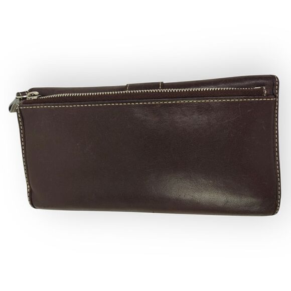 VTG COACH BROWN GENUINE LEATHER WALLET PURSE - Picture 5 of 7